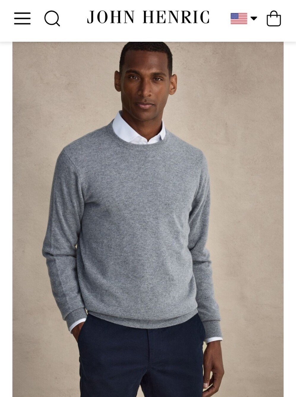 John Henric Pure Cashmere Crew Neck